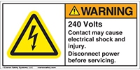 Danger Voltage Indication Labels